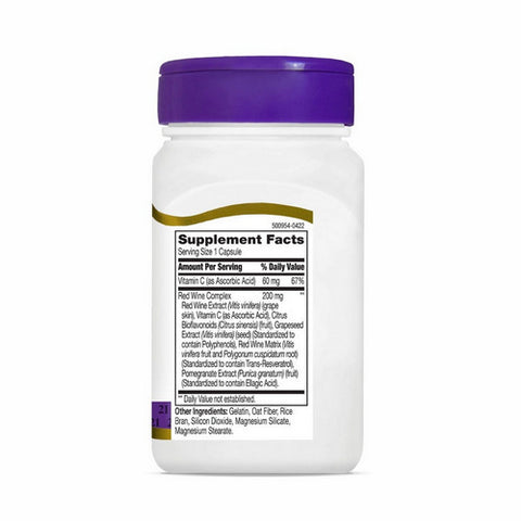 21st Century, Resveratrol, 90 Tabs
