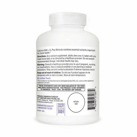 21st Century, Calcium 600 + Vitamin D3 with Minerals Chew, 75 Chewable Tabs