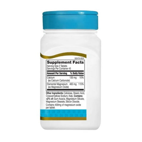 21st Century, Magnesium Oxide, 400 mg, 90 Tabs