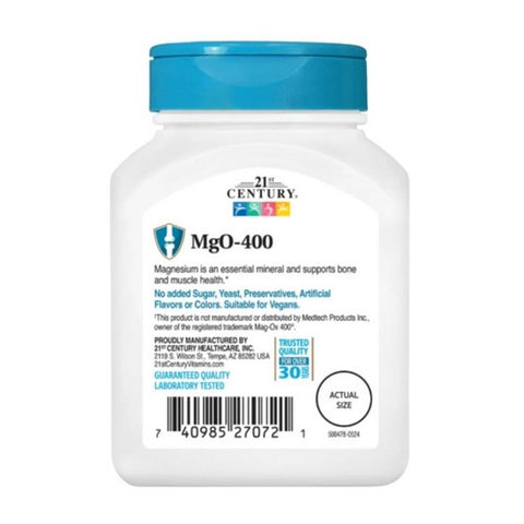 21st Century, Magnesium Oxide, 400 mg, 90 Tabs