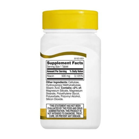 21st Century, Niacin, 500mg, 100 Tabs