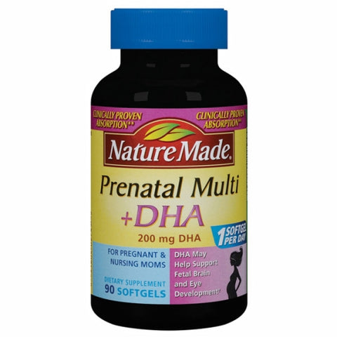 Nature Made, Prenatal Multi + DHA, 90 Tabs