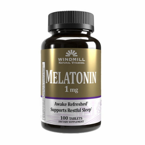 Windmill Health, Melatonin, 1mg, 100 Tabs