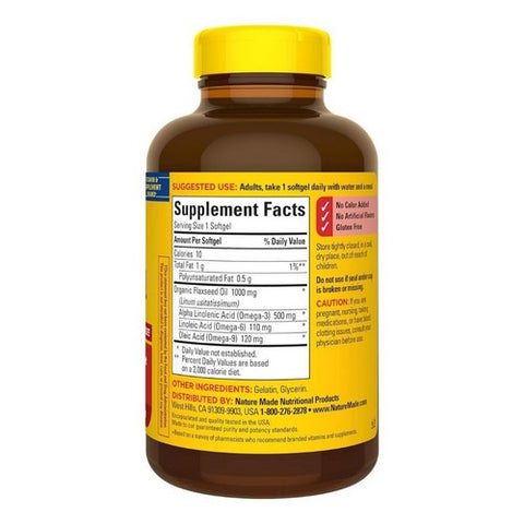 21st Century, Flaxseed Oil, 1000 mg, 180 Liquid Softgels