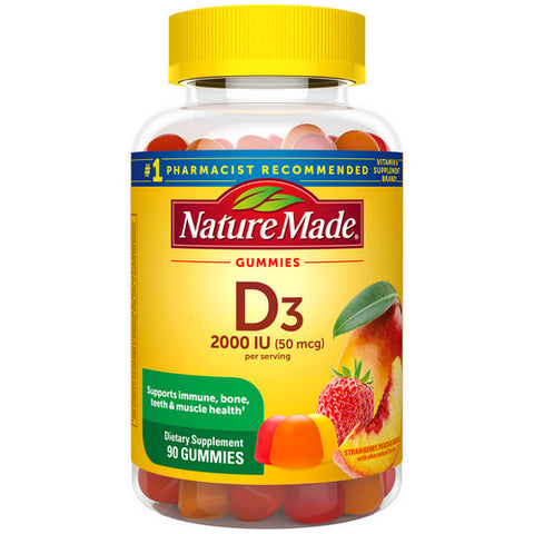 Nature Made, Vitamin D 2000 IU, 90 Gummies