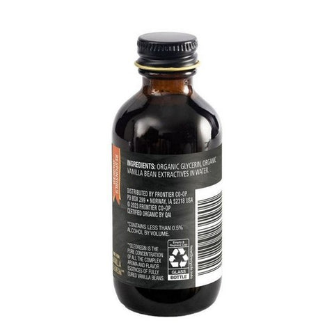 Frontier Coop, Organic Vanilla Flavoring Alcohol Free, 2 Oz
