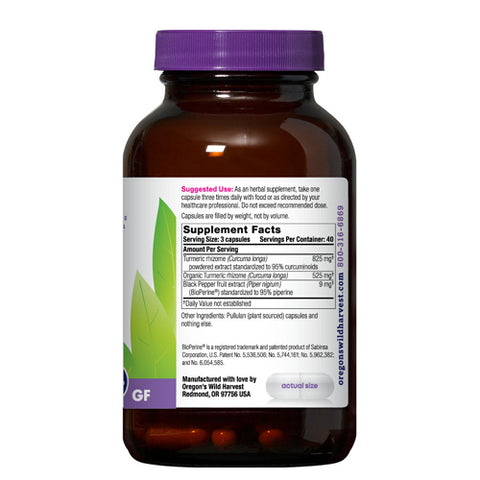 Oregon's Wild Harvest, Turmeric, 120 Veg Caps