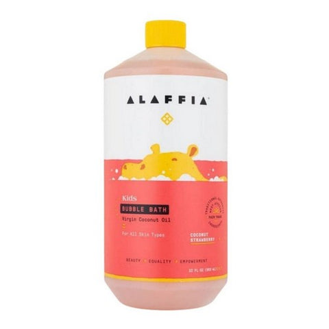 Alaffia, Bubble Bath for Babies Coconut Strawberry, 32 Oz
