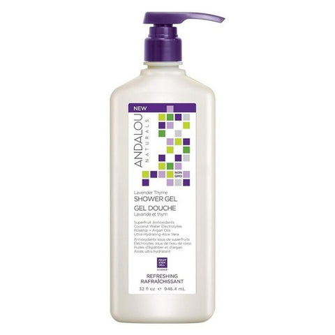 Andalou Naturals, Lavender Thyme Refreshing Shower Gel, 32 Oz