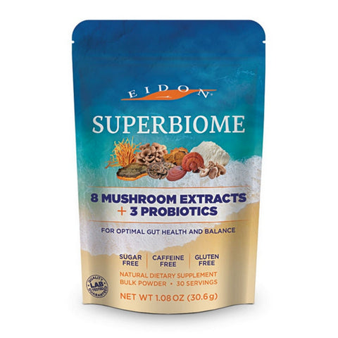 Eidon Ionic Minerals, SuperBiome Mushroom & Probiotic Powder, 1.08 Oz