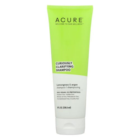 Acure, Curiously Clarifying Shampoo, Lemongrass & Argan 8 Oz
