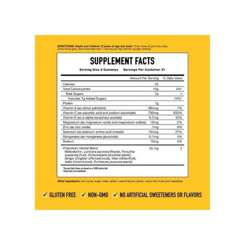 Airborne, Immune Support Gummies Assorted Fruit, 63 Gummies
