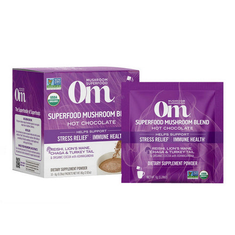 Om Mushrooms, Hot Chocolate Mushroom Powder, 2.82 Oz