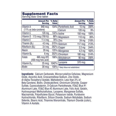 One-A-Day, One A Day Men's 50+ Healthy Advantage Multivitamin - Multimineral Tablets, 65 Tabs