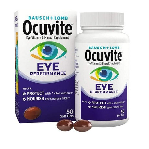 Bausch + Lomb, Ocuvite Eye Performance Soft Gels, 50 Softgels