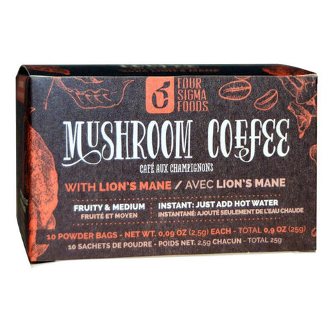 Four Sigma Foods Inc, Mushroom Coffee Mix Lion's Mane and Chaga, 10 Count