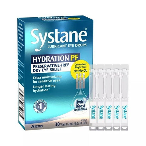 Genteal, Systane Hydration PF Lubricant Eye Drops Vials, 30 Each