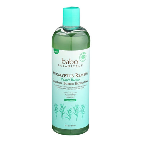 Babo Botanicals, Eucalyptus Remedy Shampoo & Wash, 15 Oz
