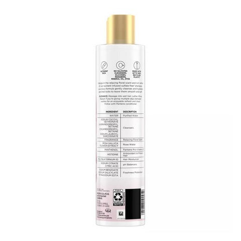 Pantene, Nutrient Blends Sulfate Free Miracle Moisture Rose Water Shampoo, 9.6 Oz