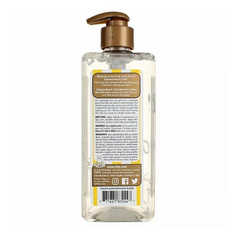 Fruit Of The Earth, After Sun Aloe Gel Manuka Honey, 16 Oz