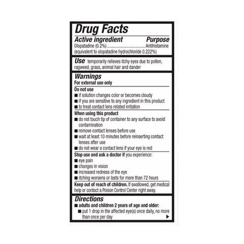 Pataday, 0.2% Eye Drops, 2.5 ml