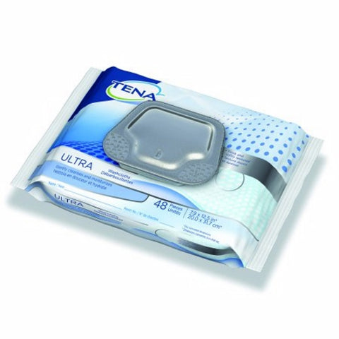 Tena, Rinse-Free Bath Wipe Ultra Soft, Count of 48