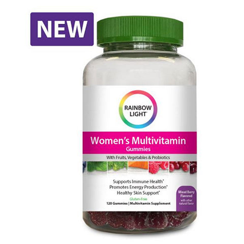 Rainbow Light, Women's Multivitamin Gummies Mixed Berry, Mixed Berry 120 Gummies