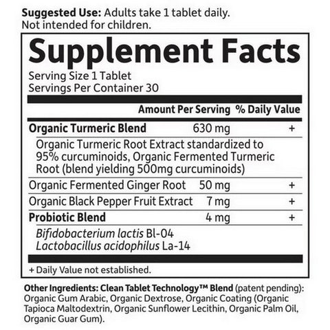 Garden of Life, Organics Maximum Strength Turmeric Joints & Mobility, 30 Vegan Tabs