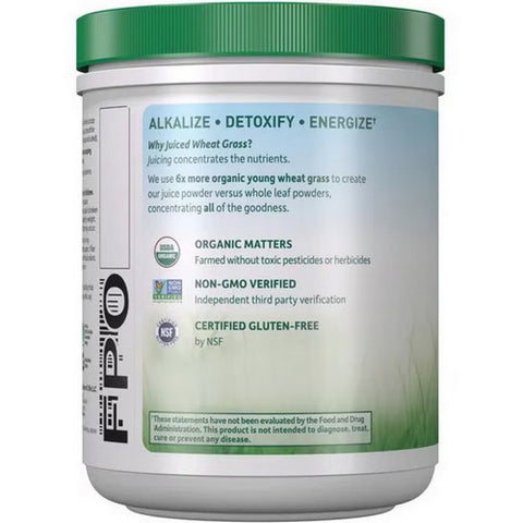 Garden of Life, Raw Organic Perfect Food Wheat Grass Powder, 8.46 Oz