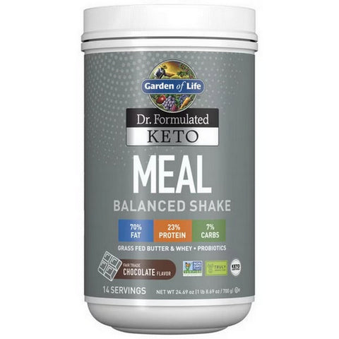 Garden of Life, Dr. Formulated Keto Meal Powder, Chocolate, 24.69 Oz