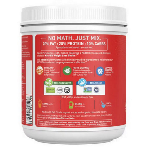 Garden of Life, Dr. Formulated Keto Fit Powder, Chocolate, 12.87 Oz