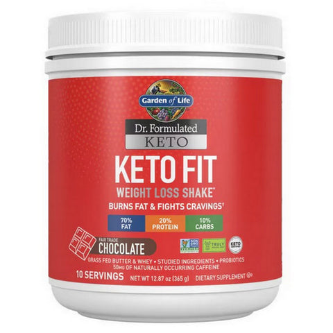 Garden of Life, Dr. Formulated Keto Fit Powder, Chocolate, 12.87 Oz