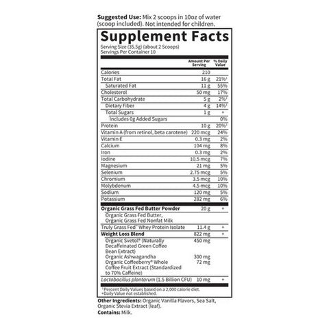 Garden of Life, Dr. Formulated Keto Fit Powder, Vanilla, 12.52 Oz