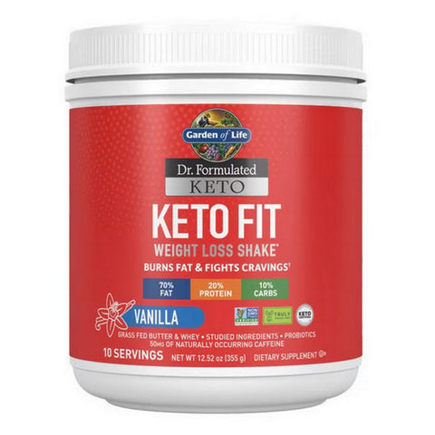 Garden of Life, Dr. Formulated Keto Fit Powder, Vanilla, 12.52 Oz