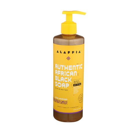 Alaffia, All in 1 African Black Soap Wild Lavender, 16 Oz