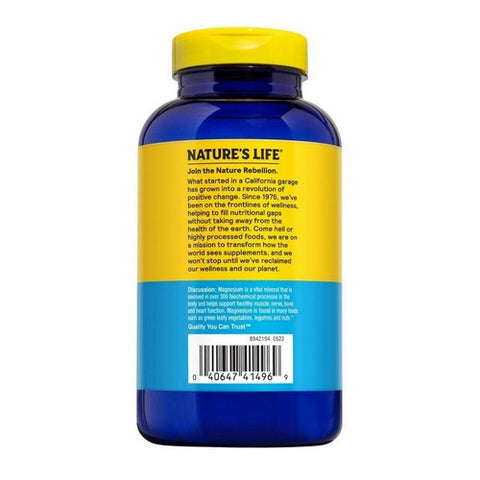 Nature's Life, Magnesium, 275 Count