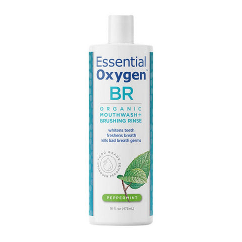 Essential Oxygen, Organic Brushing Rinse Peppermint, 16 Oz