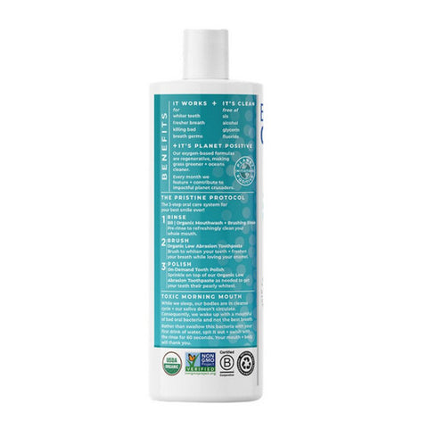 Essential Oxygen, Organic Brushing Rinse Peppermint, 16 Oz