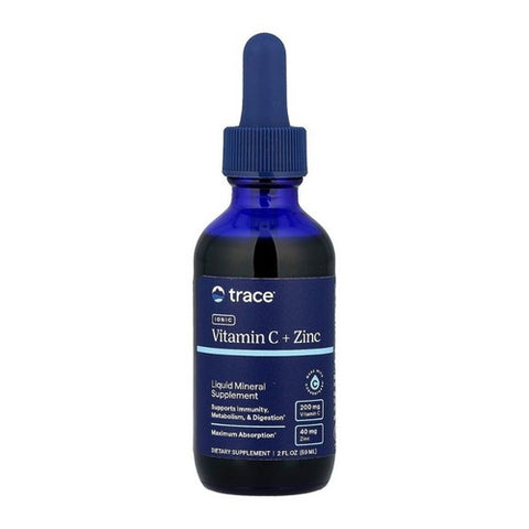 Trace Minerals, Liquid Ionic Vitamin C + Ionic Zinc, 2 Oz