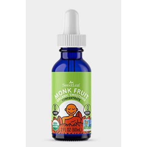 Sweetleaf Stevia, Organic Monk Fruit Sweetener Concentrate Unflavored, 2 Oz