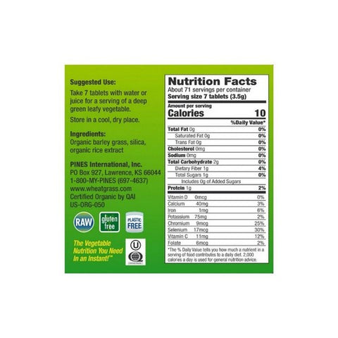 Pines Wheat Grass, Barley Grass, 500 Tabs