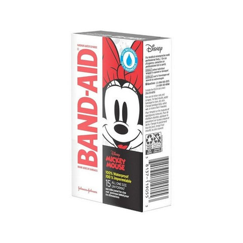 Band-Aid, Disney Mickey Mouse Waterproof Bandages, 15 Count