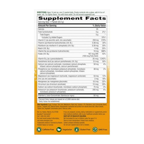 Novartis Consm Hlth Inc, Elderberry Fizzy Drink Mix, 18 Count