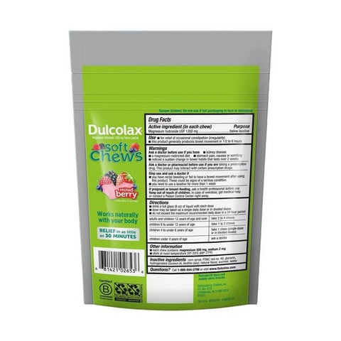 Act, Dulcolax Soft Chews Berry, 30 Soft Chews