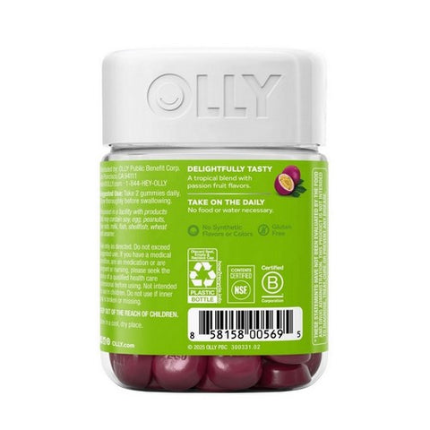 Olly, Daily Energy Gummies Vitamin B12 Plus Coq10 And Goji Berry, 60 Gummies