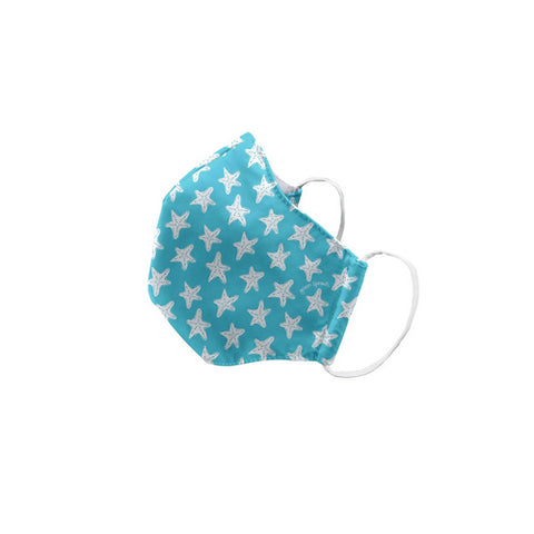 Green Sprouts, Reusable Children Face Mask Aqua Starfish, 1 Count