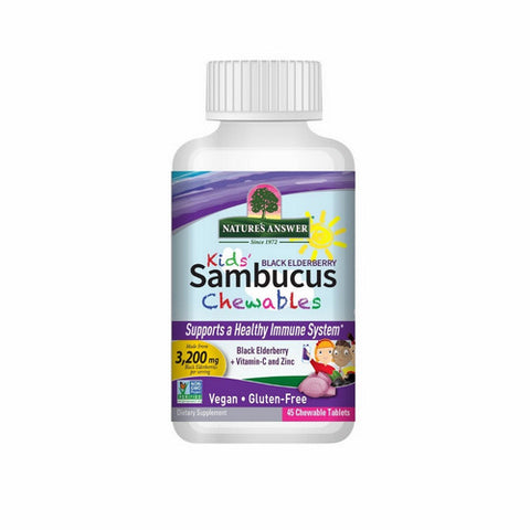 Nature's Answer, Kids Sambucus Chewables, 45 Tabs