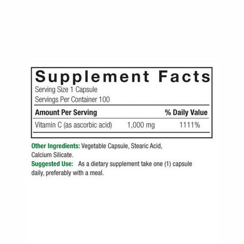 Nature's Answer, Vitamin C, 1000 mg, 100 Veg Caps