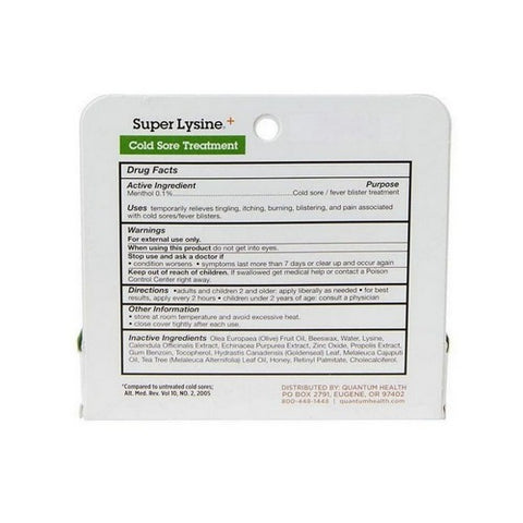 Quantum Health, Super Lysine+, Cream 0.75 Oz