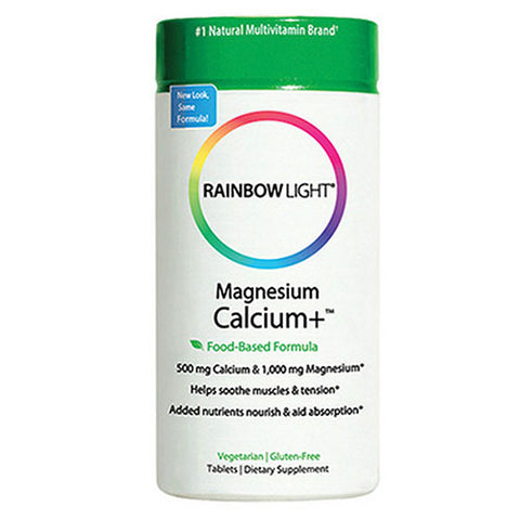 Rainbow Light, Magnesium Calcium Plus, 180 Tabs